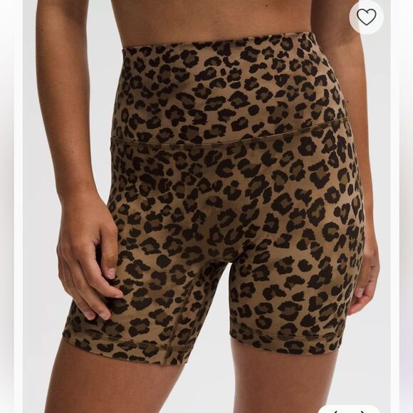 NWT 4 Align 6” No Line High-Rise Biker Yoga Shorts 6" inseam - lululemon Leopard - Picture 8 of 8